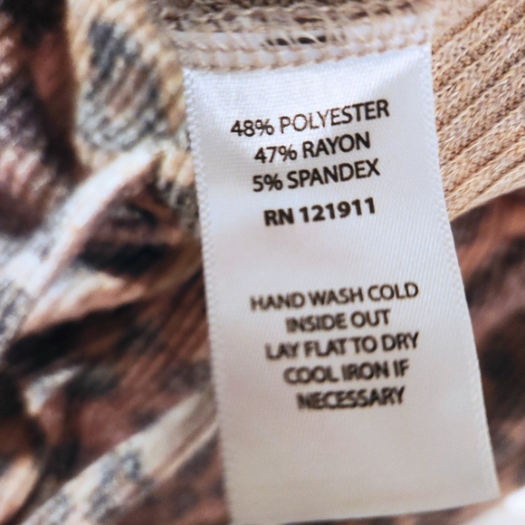 LNA Leopard Cheetah Rib Knit Pants Joggers - Picture 6 of 11